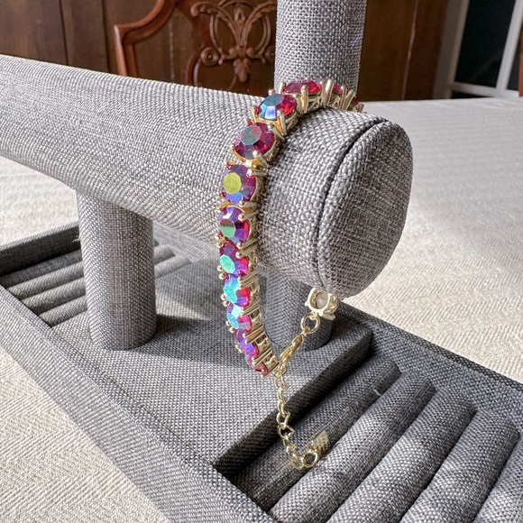 Rare Winterberry Impression Bracelet - Red AB Crystal Tennis Bracelet Park Lane - Picture 8 of 8